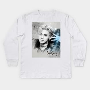 ATEEZ Yeosang Illustration Kids Long Sleeve T-Shirt